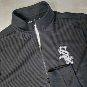 MLB Chicago White Sox Black Medium 1/4 Zip‎ Pullover Shirt Antigua Baseball